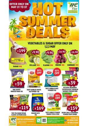 WeFive Thrissur | Hot Summer Deals | May 01-07 flyer cover